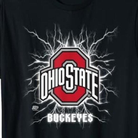Ohio State Buckeyes Lightning 90s T-Shirt Football Graphic Fan Unisex Tee 159 - Picture 2 of 5